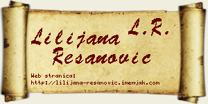 Lilijana Resanović vizit kartica